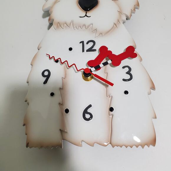 Westin the West Highland Terrier Dog Wall Clock Allen Designs Missing Pendulum - Picture 4 of 11